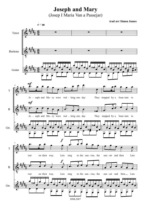 3 Catalan Carols - Score Only (arr. Simon James)