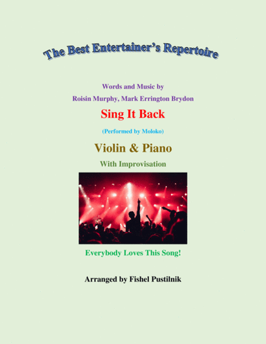 Sing It Back (arr. Fishel Pustilnik)