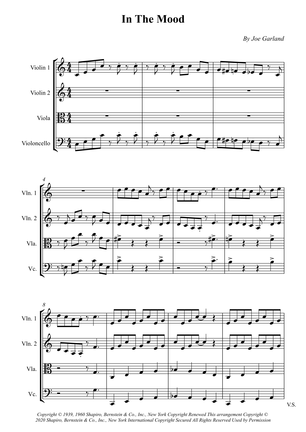 In The Mood (arr. Wesley S. SIlva)