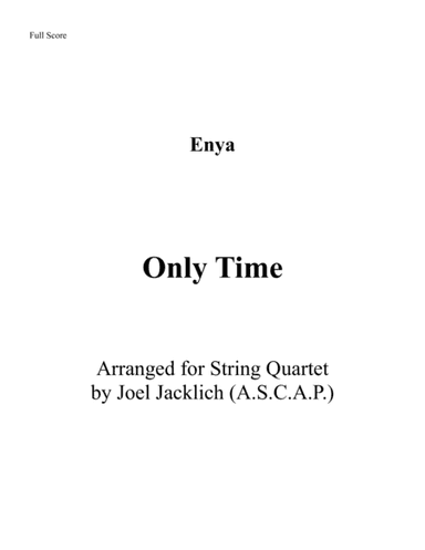 Only Time (arr. Joel Jacklich (ASCAP))