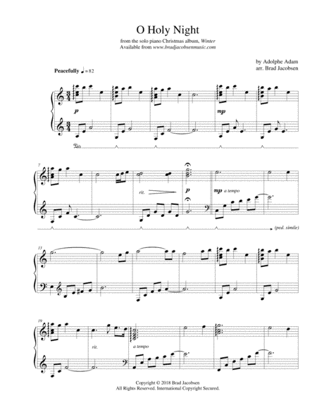 O Holy Night (arr. Brad Jacobsen)