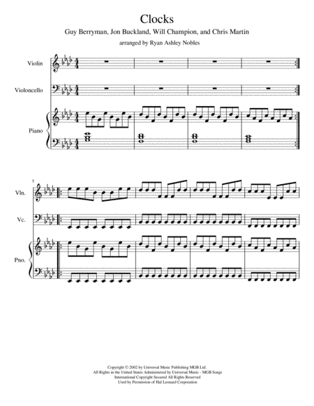 Clocks (arr. Ryan Nobles)