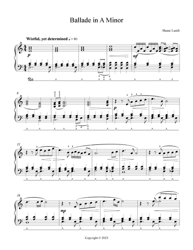 Ballade in A Minor