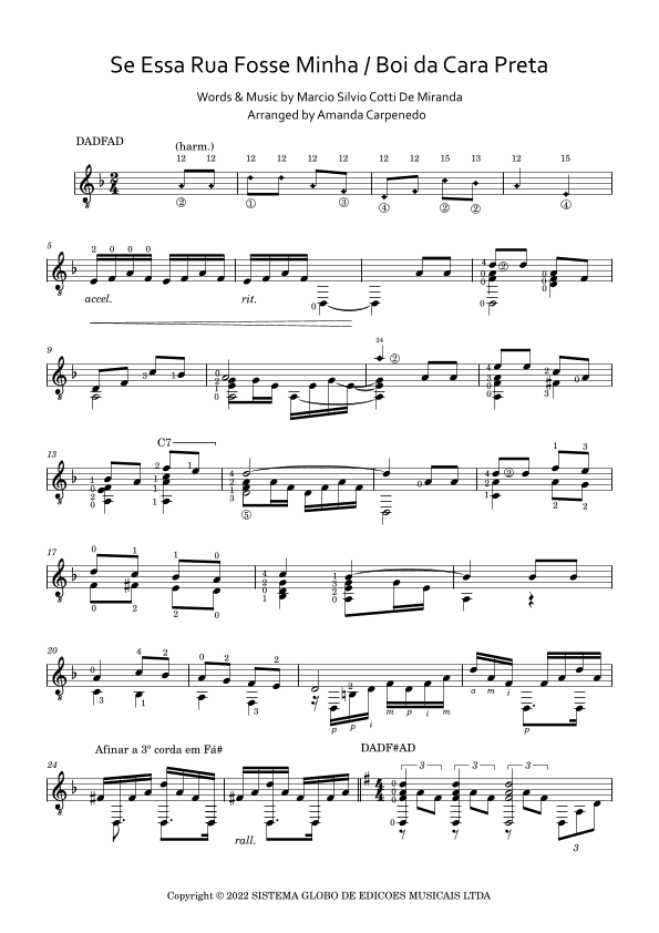 Boi Da Cara Preta (arr. Amanda Carpenedo)