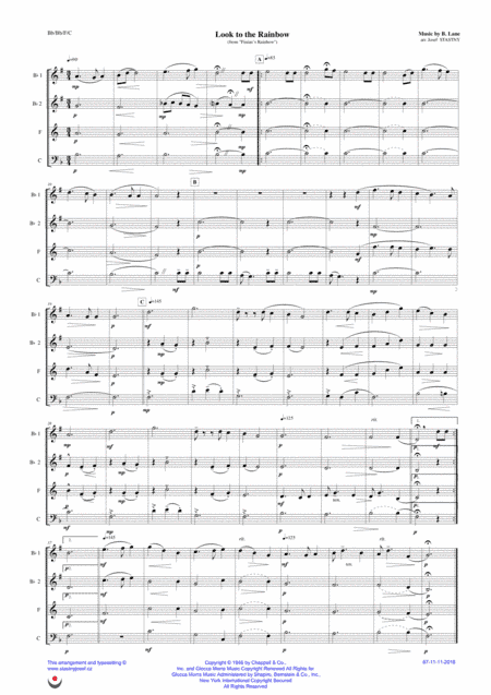 Look To The Rainbow (arr. Josef Štastný)