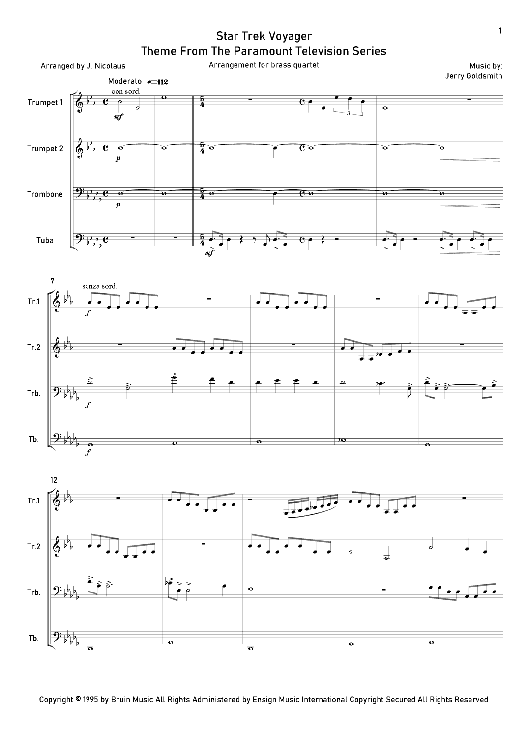 Star Trek - Voyager(r) (arr. John Nicolaus)