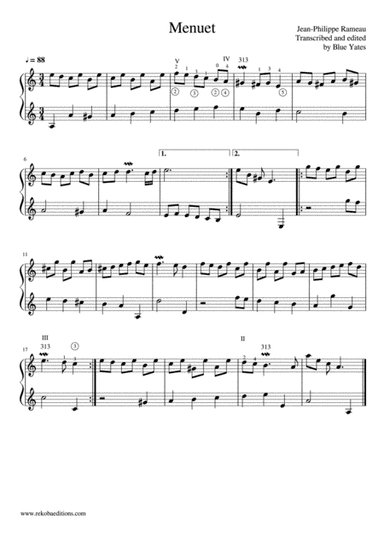 Menuet (Jean-Philippe Rameau) (arr. Blue Yates)