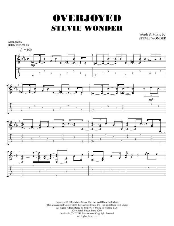 Overjoyed (arr. John Chamley)