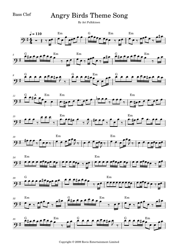 Angry Birds Theme (arr. Fabio Eduardo de Oliveira)