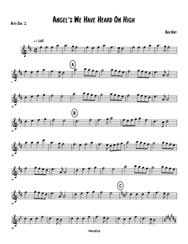 Angels We Have Heard On High Sax Quartet (arr. Benjamin Hoff)