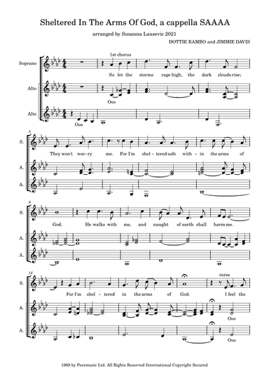 Sheltered In The Arms Of God (arr. Susanna Lausevic)