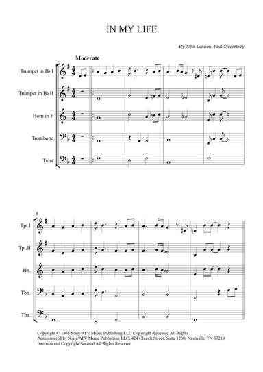 In My Life (arr. Alex Nunes Rodrigues)