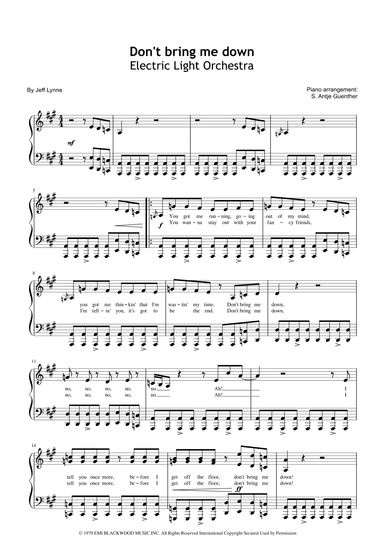 Don't Bring Me Down (arr. Antje Günther)