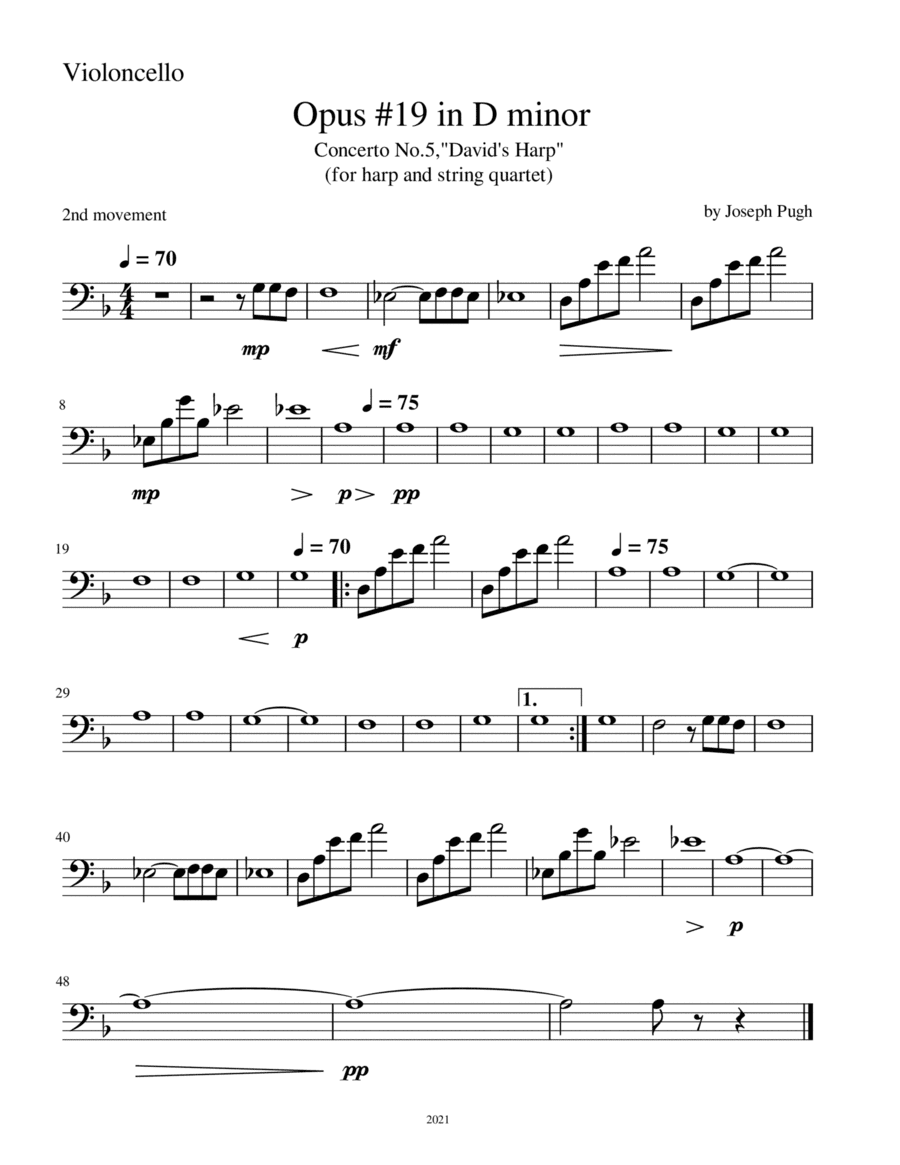 Concerto No. 5 Opus #19 2nd movement