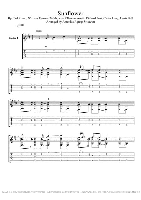 Sunflower (arr. Antonius Agung Setiawan)