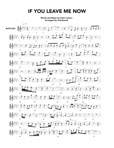 If You Leave Me Now (arr. ArtinSound)