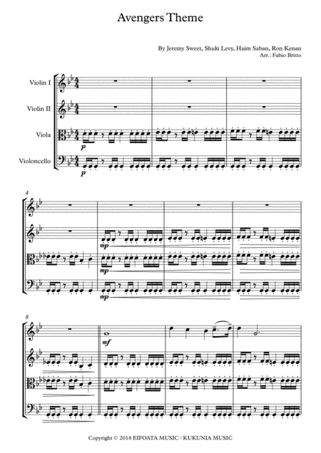 Avenger Theme (arr. Fabio Britto)
