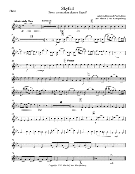 Skyfall (arr. Martin J. Van Klompenberg)