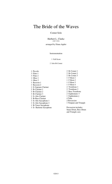 Bride Of The Waves (score only) (arr. Diana L. Appler)