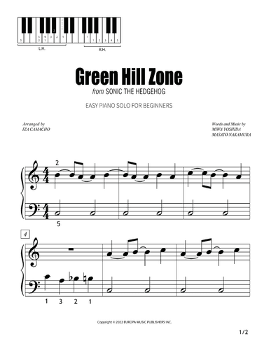 Up On The Green Hill From Sonic The Hedgehog Green Hill Zone (arr. Iza Camacho F.)