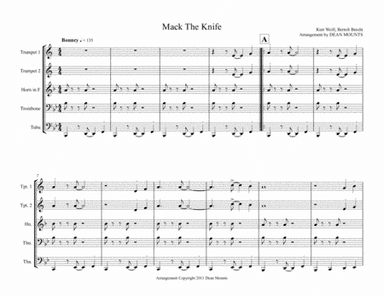 Mack The Knife (arr. Dean Mounts)