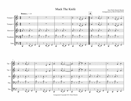 Mack The Knife (arr. Dean Mounts)