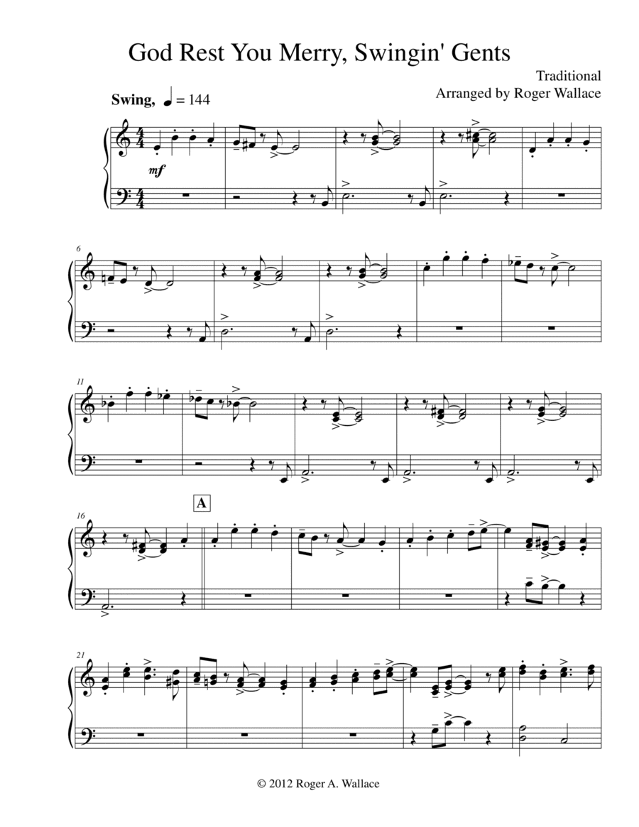 God Rest You Merry, Gentlemen (arr. Roger Wallace)