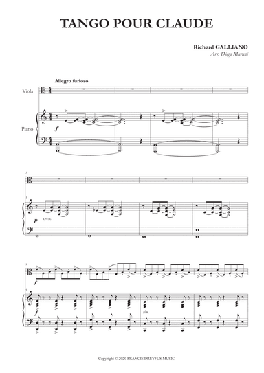 Tango Pour Claude (arr. Diego Marani)