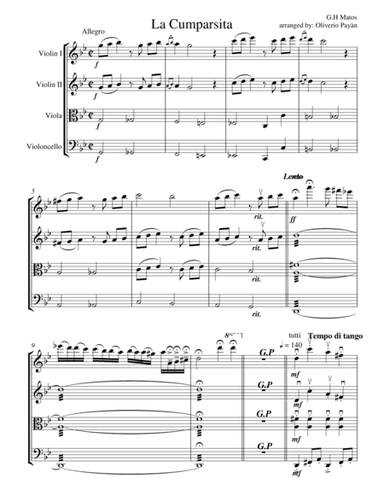 La Cumparcita (arr. Oliver Payán)