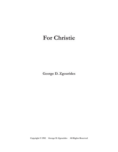 FOR CHRISTIE (1992)
