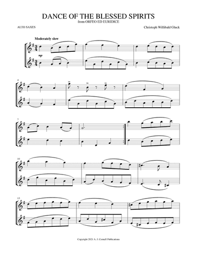 Dance of the Blessed Spirits (from Orfeo ed Euridice) (arr. Mark Phillips)