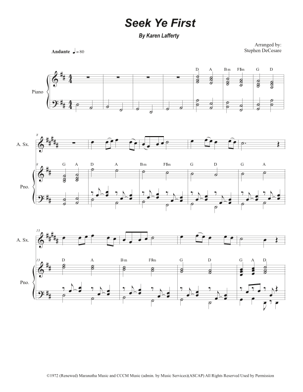 Seek Ye First (arr. Stephen DeCesare)