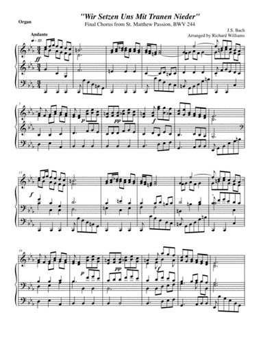 Wir Setzen Uns Mit Tranen Nieder (arr. Richard Williams)