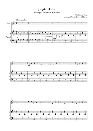 Jingle Bells arranged for Oboe & Piano (arr. Andrew Middleton)