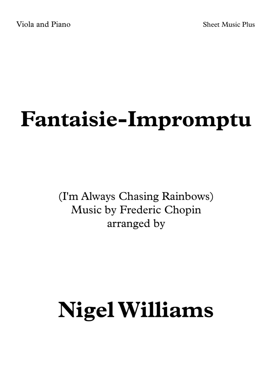 Fantaisie-Impromptu (I'm Always Chasing Rainbows), for Viola and Piano (arr. Nigel Williams)