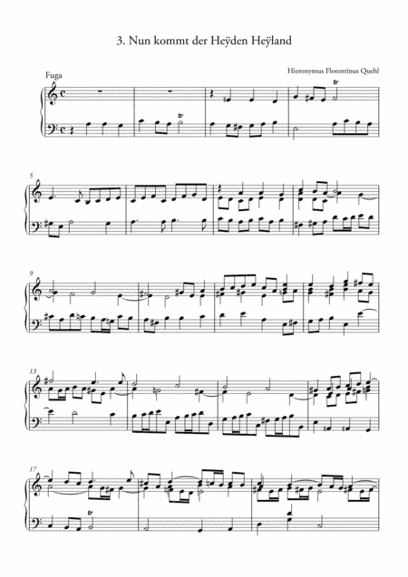 H. F. Quehl, Fuga - Nun komm, der Heiden Heiland (Now come, Saviour of the gentiles) - Organ (arr. Ahiva Editions)