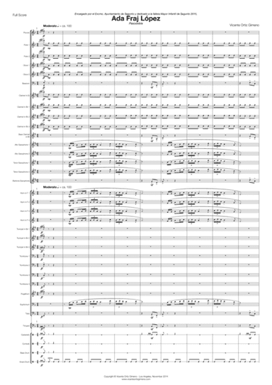 Ada Fraj López (Pasodoble) Vicente Ortiz Gimeno - SCORE