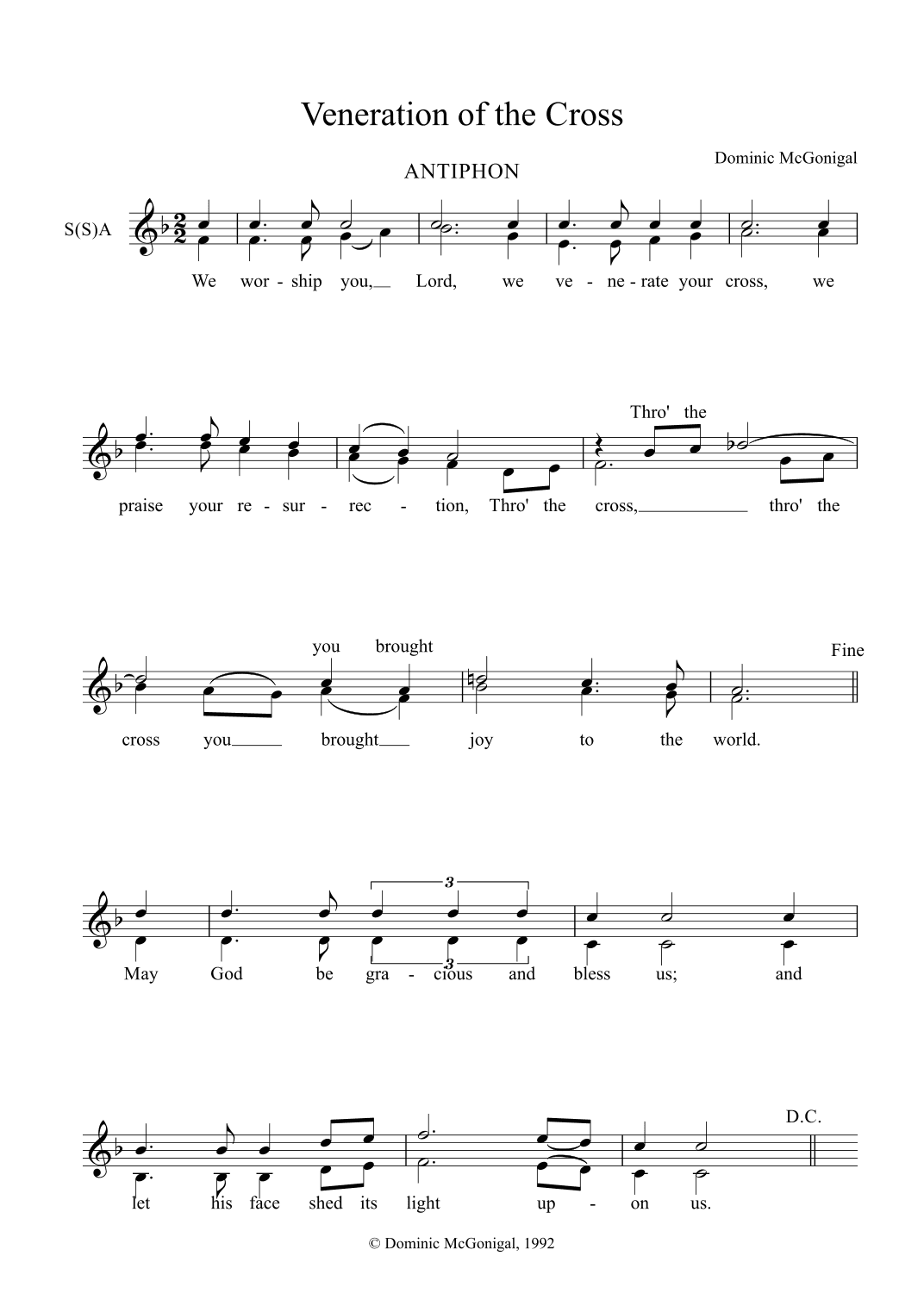 Reproaches (SSA)