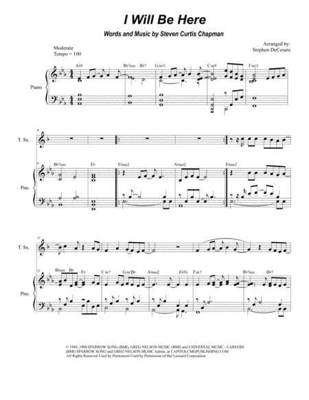 I Will Be Here (arr. Stephen DeCesare)