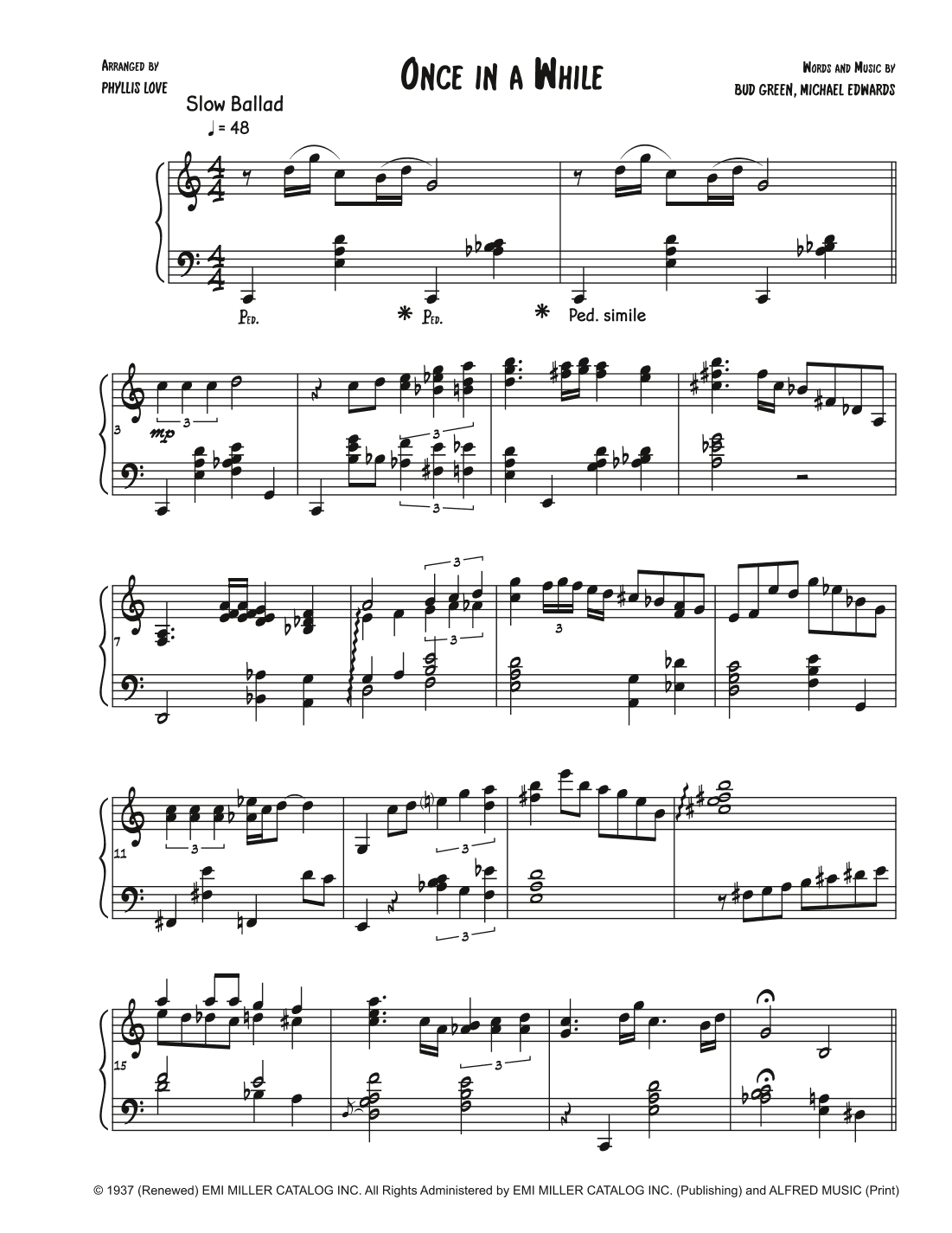 Once In A While (arr. Phyllis Love)