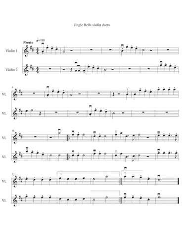 Jingle Bells (2 violin) (arr. VMorffis)