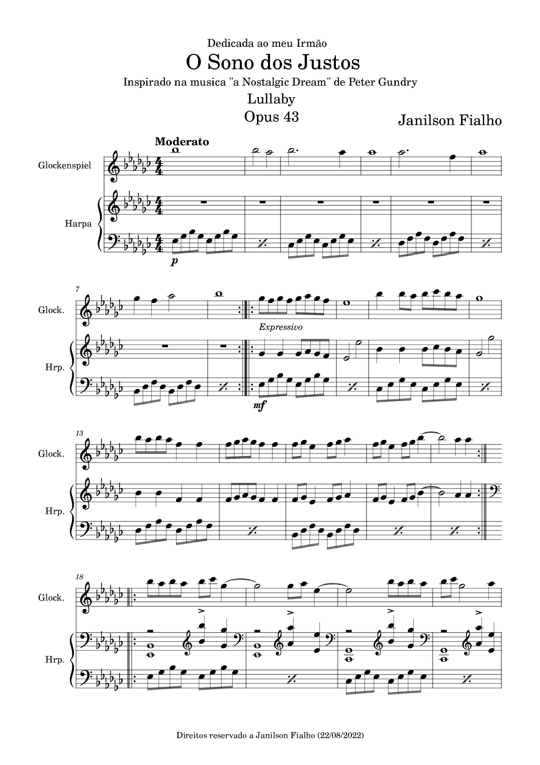 O Sono dos Justos, Opus 43