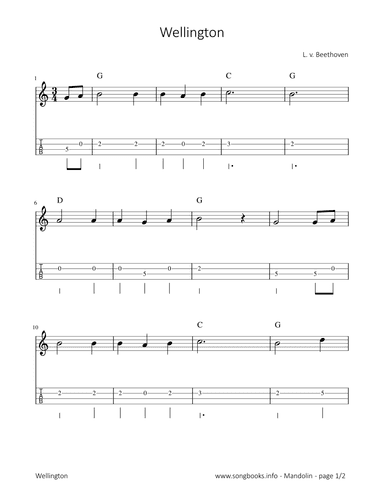Wellington - L. v. Beethoven (arr. songbooks.info)