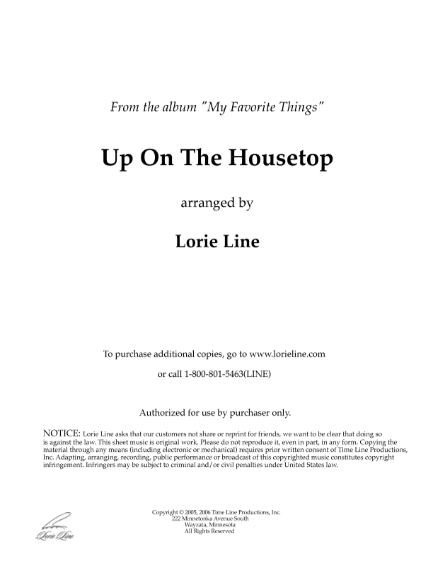 Up On The Housetop (from My Favorite Things) (arr. Lorie Line)