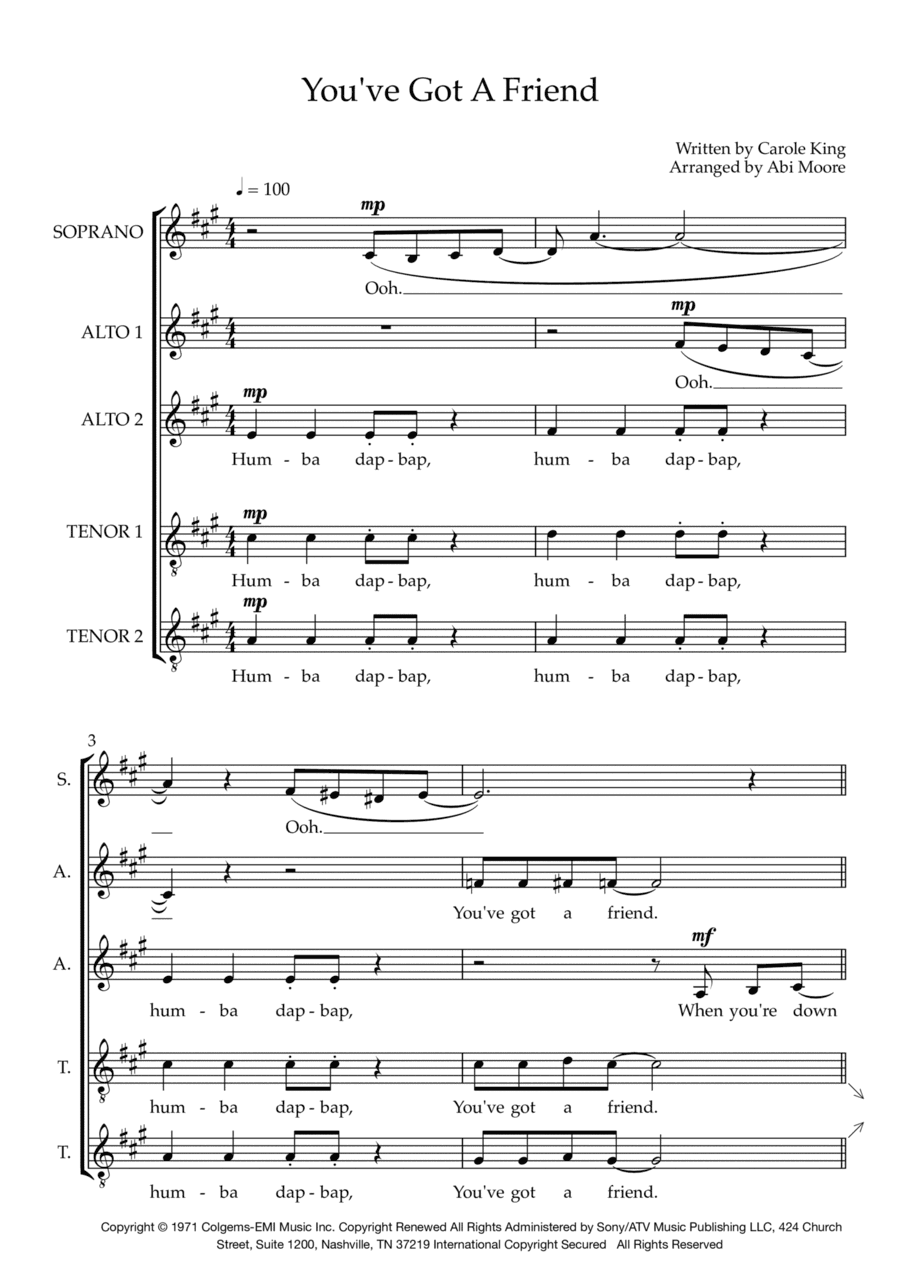 You've Got A Friend (arr. Abi Moore)