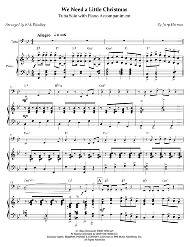 We Need A Little Christmas (arr. Rick Windley)
