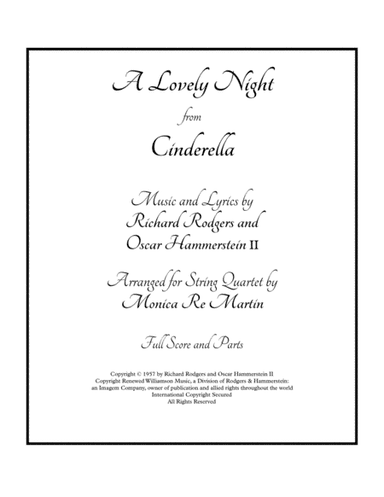 A Lovely Night (arr. Monica Re Martin)
