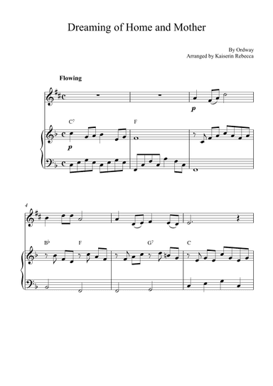 Dreaming of Home and Mother (arr. Kaiserin Rebecca)