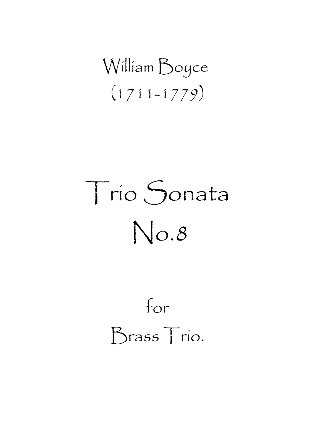 Trio Sonata No.8 (arr. Spence Bundy)