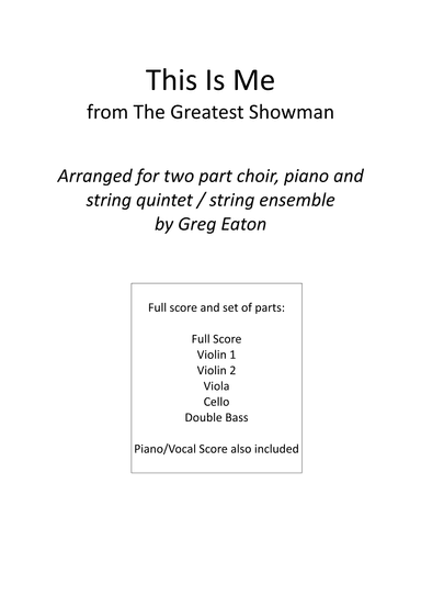 This Is Me (arr. Greg Eaton)